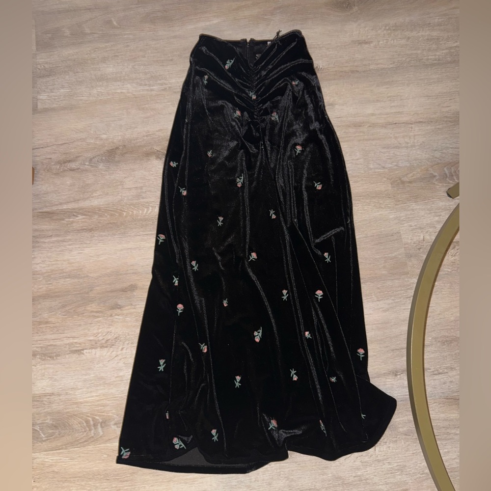 NWT We Wore What Ruched Midi Skirt